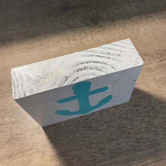 Home Decor ⚓️- wood Anchor 2 sides blue and black - Picture 5 of 5